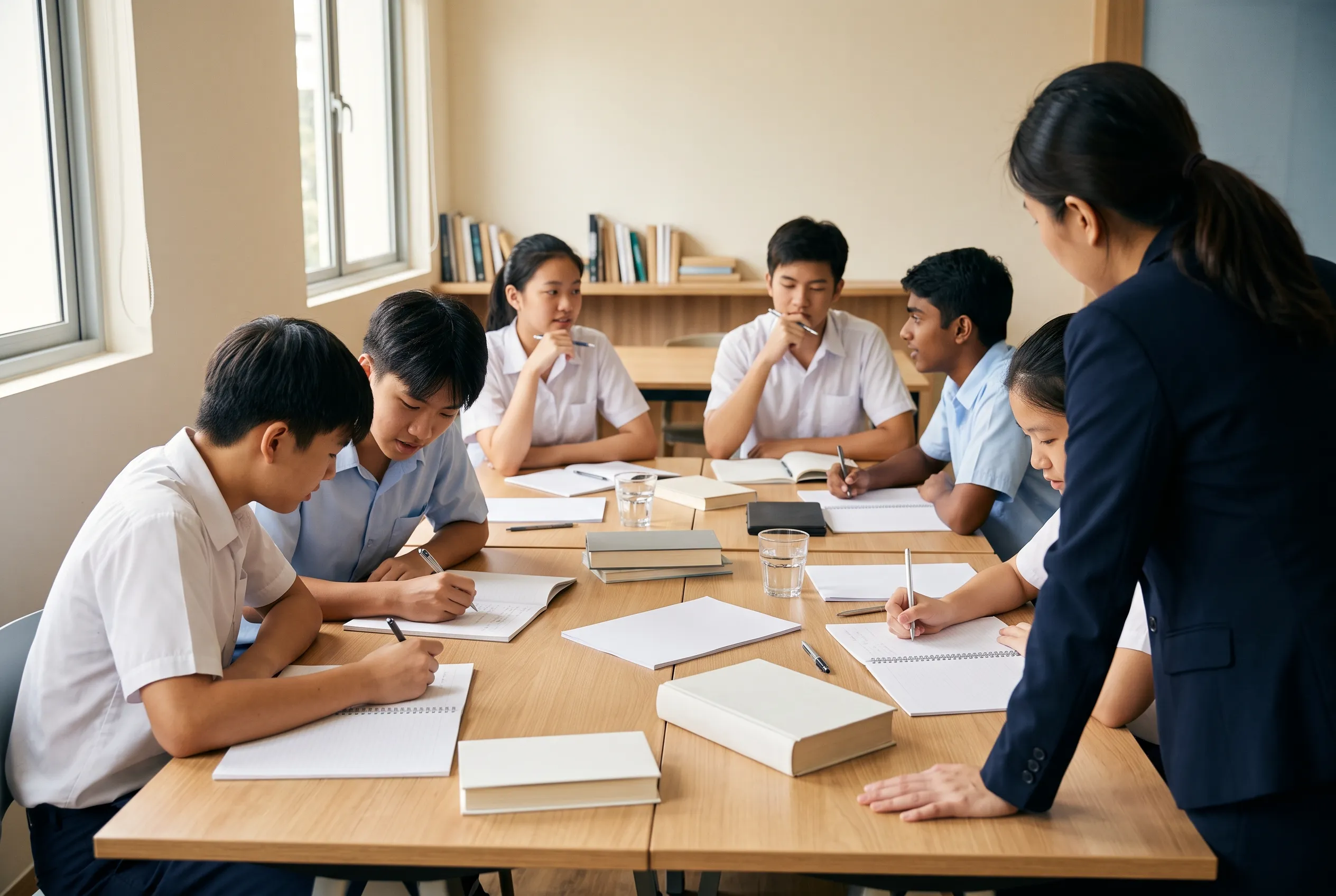 Secondary school students in a Boss Grade Academy class