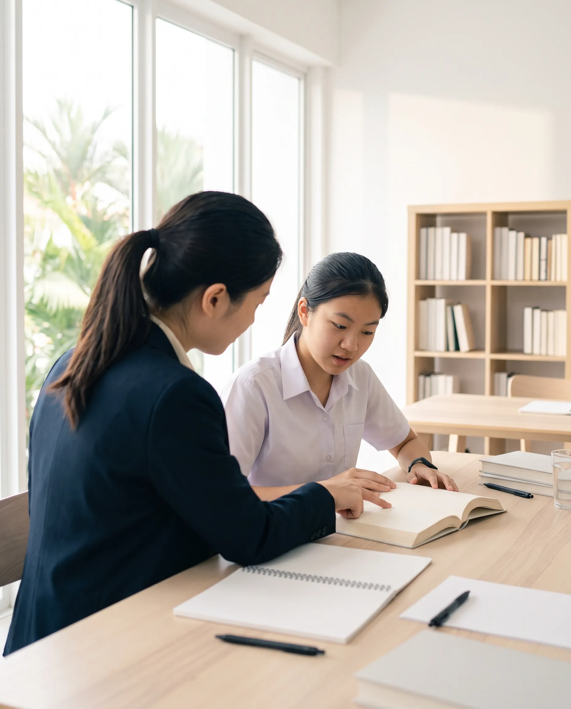Students using the Pocket Cloud library