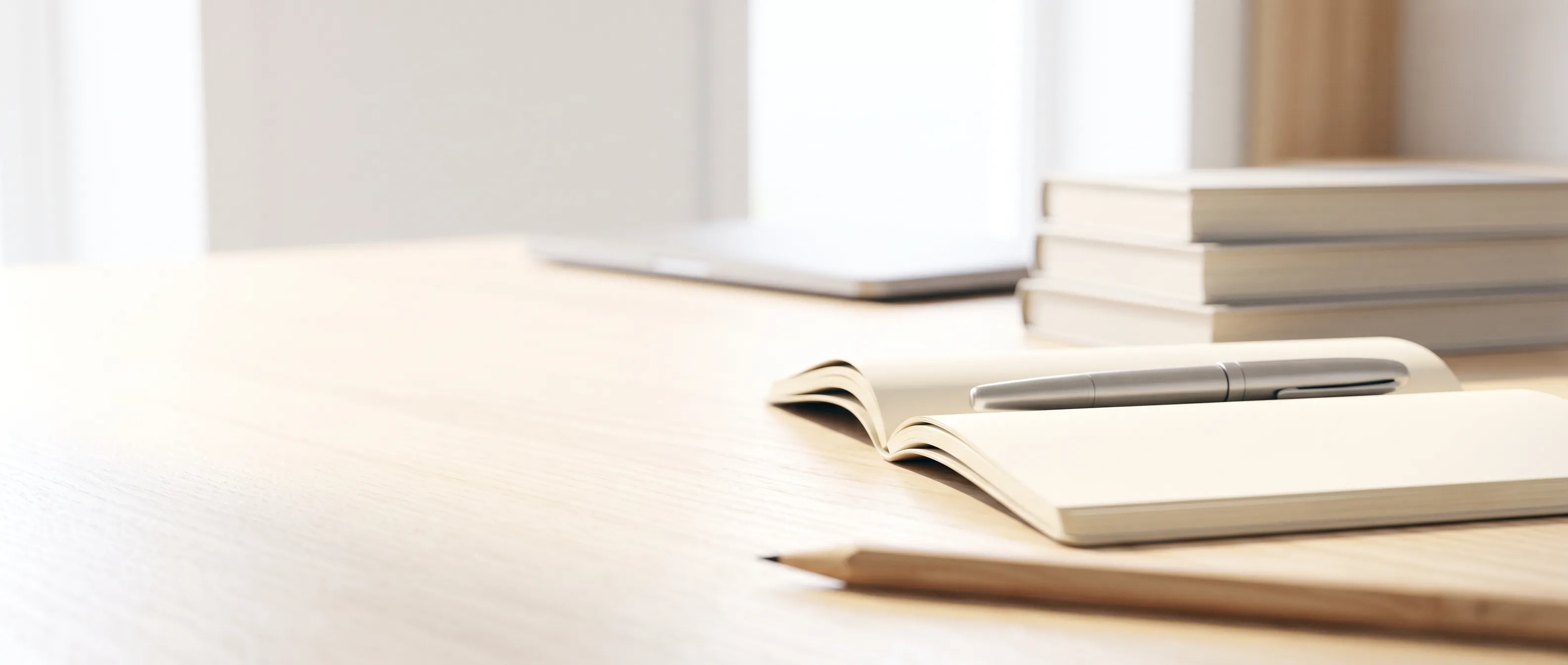 A stack of study materials